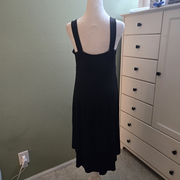 💛 2/$19 or 3/$25  Enfocus Studio Black Midi Cocktail Dress - Picture 3 of 7